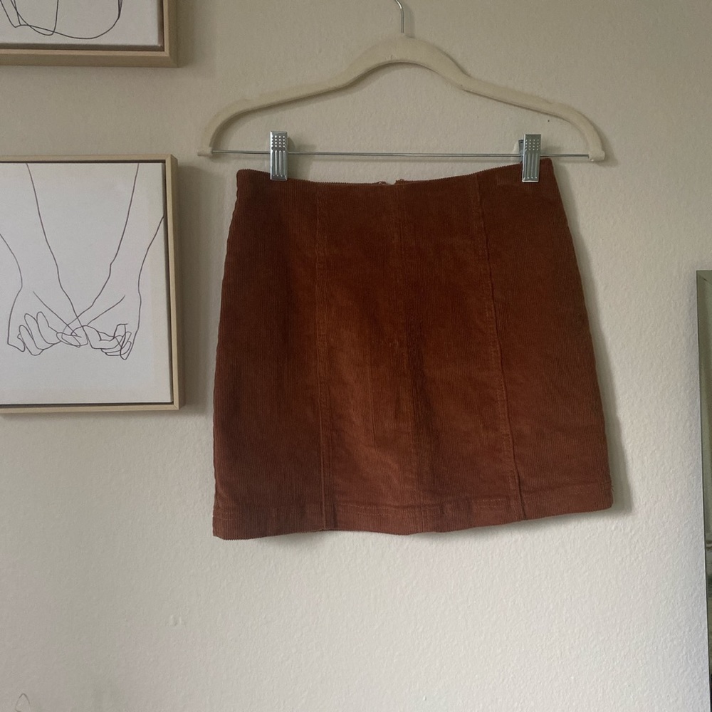 Brown corduroy skirt